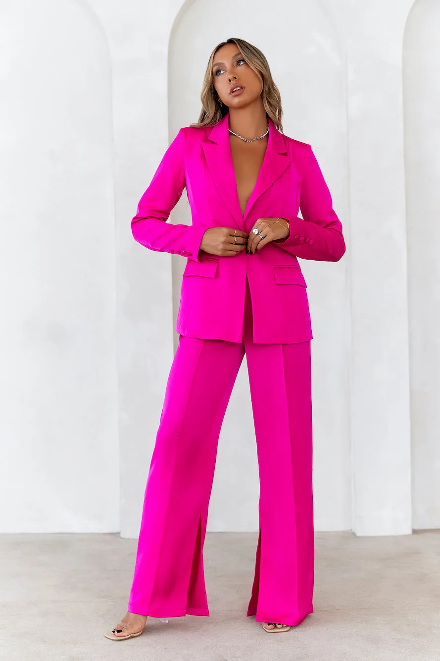 HELLO MOLLY À La Mode Satin Pants Fuchsia sold by Hello Molly product image thumbnail 4