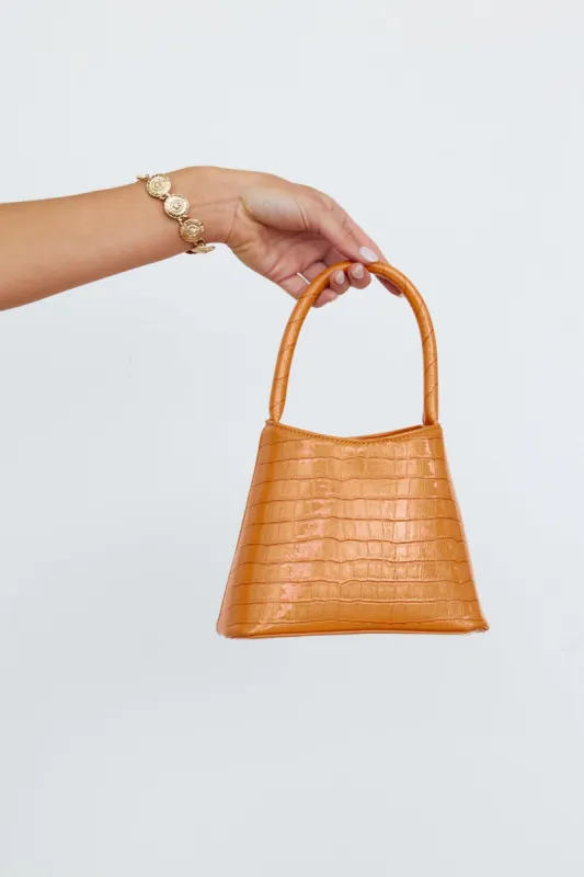 BILLINI Clover Shoulder Bag Sherbet Patent Croc sold by Hello Molly