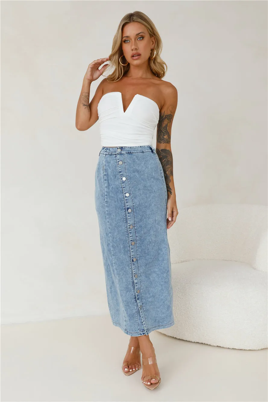 Hot Date Night Strapless Mesh Crop Top White sold by Hello Molly product image thumbnail 3