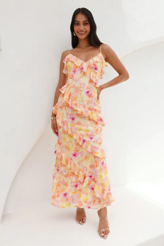 Style In The Wild Maxi Dress Orange sold by Hello Molly