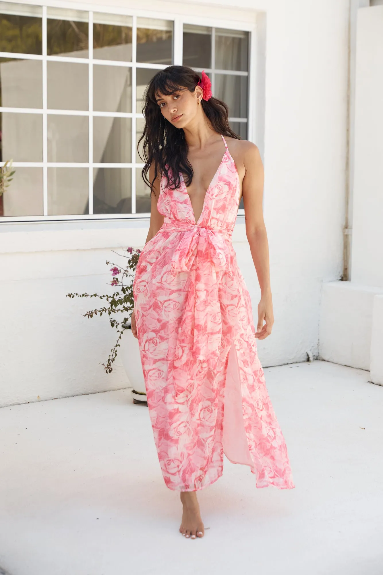 Rules To Follow Halter Maxi Dress Pink sold by Hello Molly product image thumbnail 2