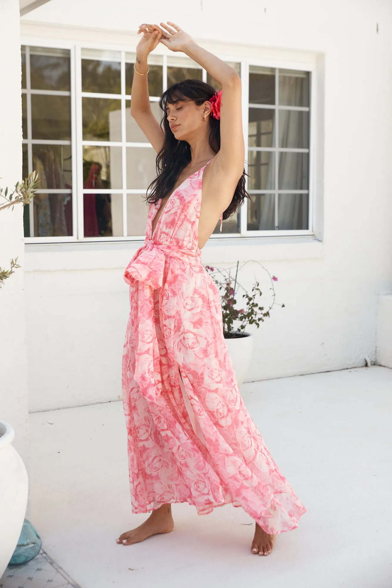 Rules To Follow Halter Maxi Dress Pink sold by Hello Molly product image thumbnail 4