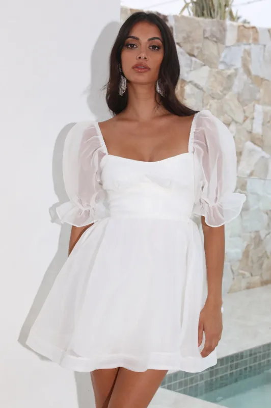 Be A Princess Mini Dress White sold by Hello Molly