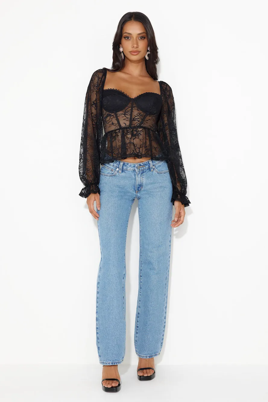 Romantic Story Lace Crop Top Black sold by Hello Molly product image thumbnail 2