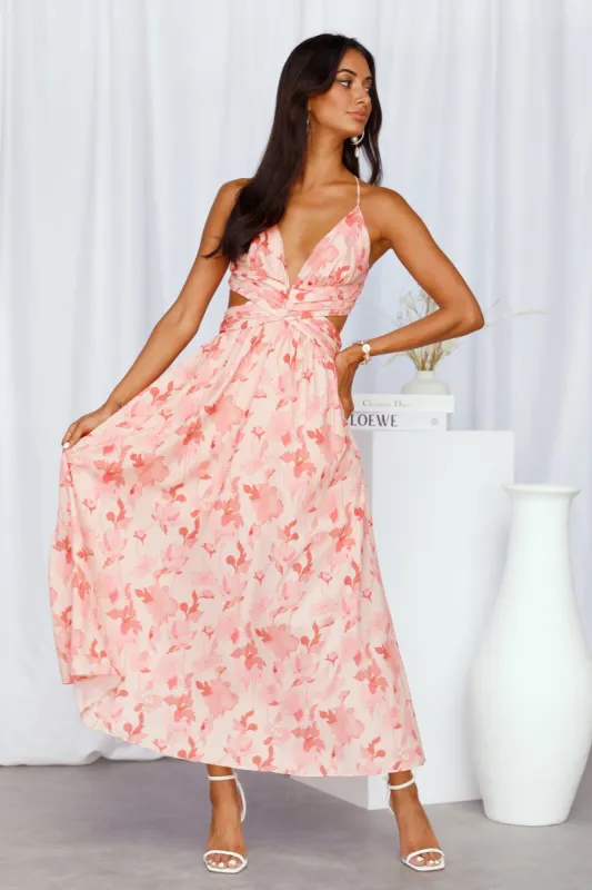 Floral Visits Maxi Dress Pink sold by Hello Molly