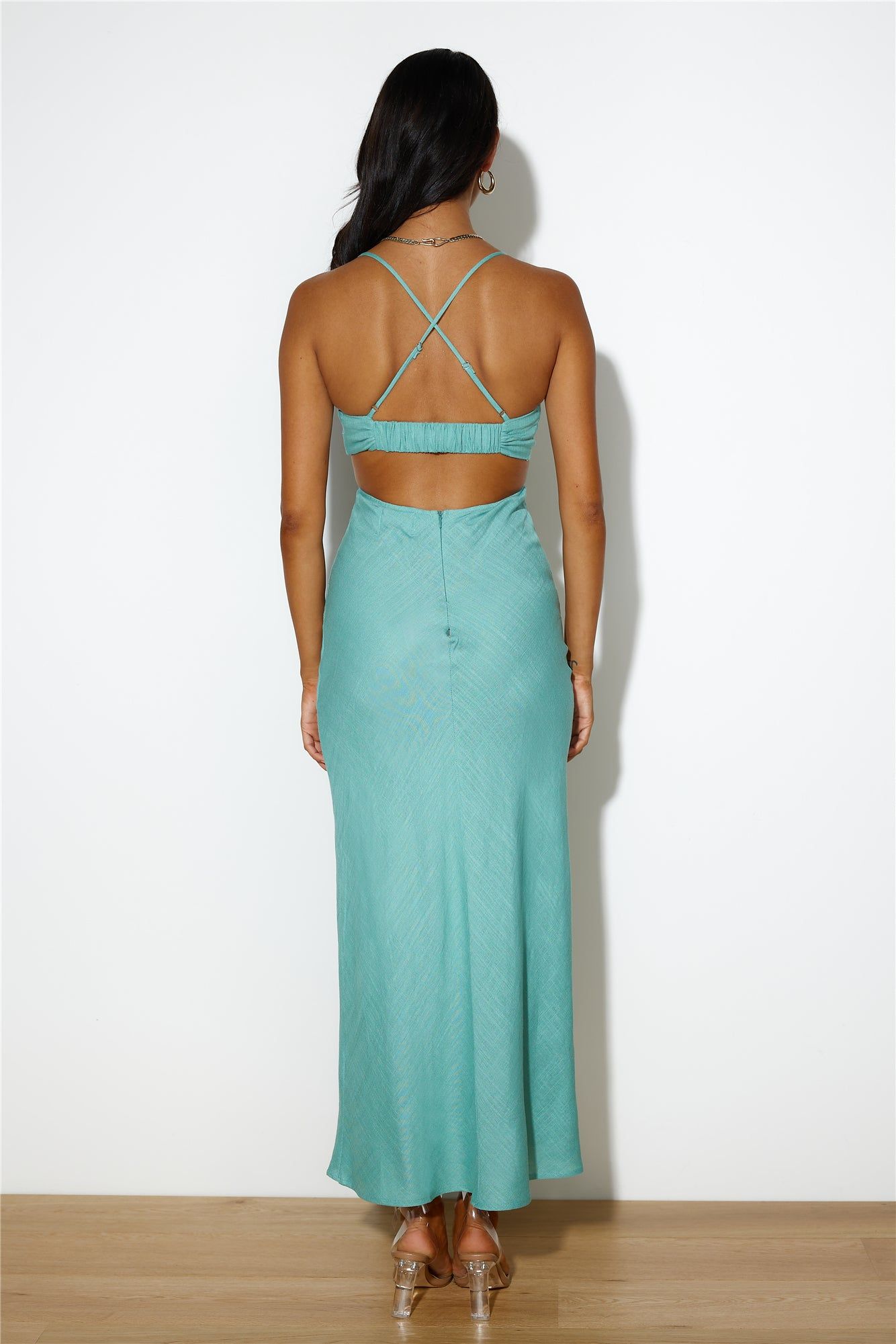 Fancy Brunch Date Midi Dress Sage sold by Hello Molly product image thumbnail 5