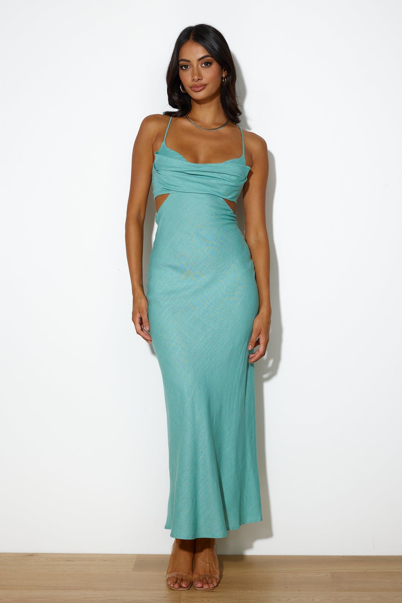 Fancy Brunch Date Midi Dress Sage sold by Hello Molly product image thumbnail 3