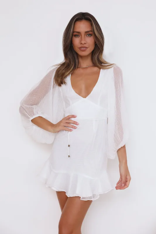 Magic Sprinkle Mini Dress White sold by Hello Molly