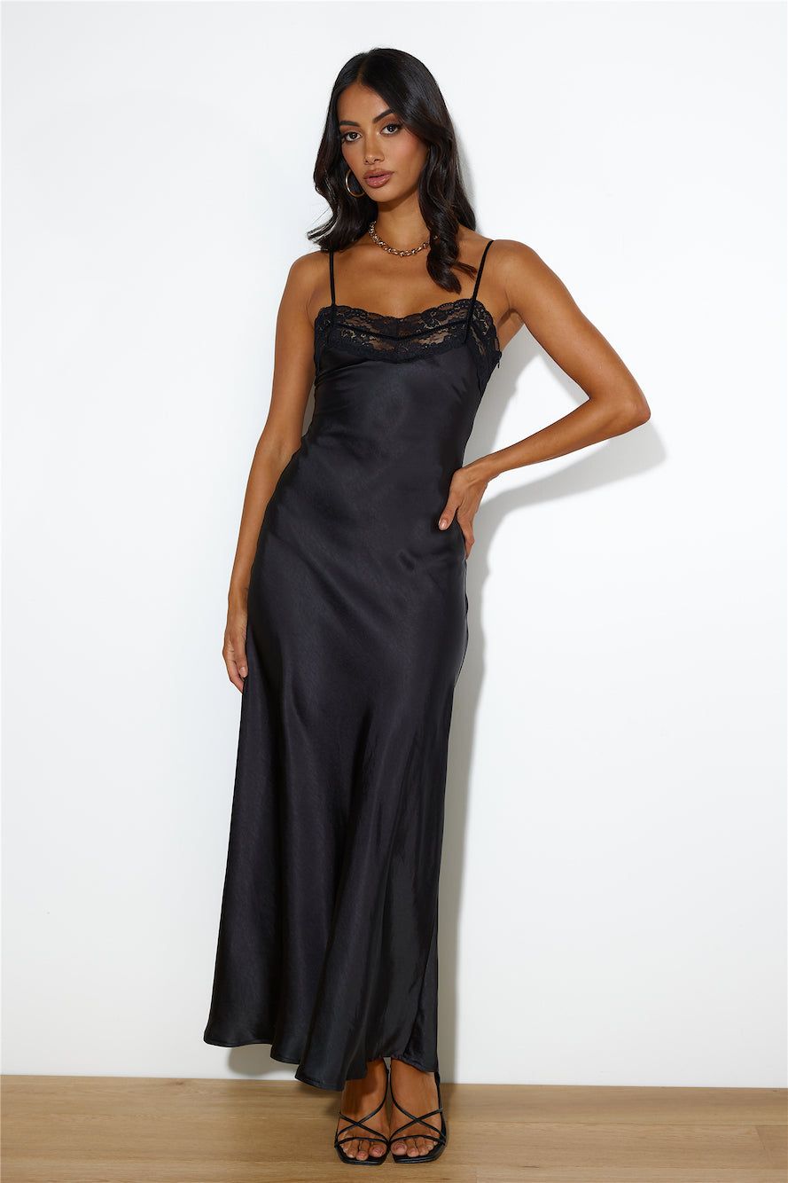 Dreams Of Silk Maxi Dress Black sold by Hello Molly product image thumbnail 3