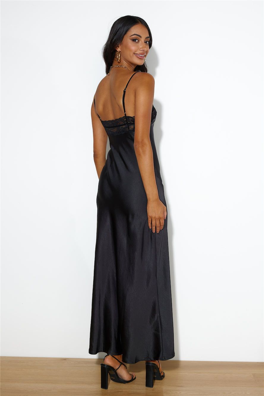 Dreams Of Silk Maxi Dress Black sold by Hello Molly product image thumbnail 4