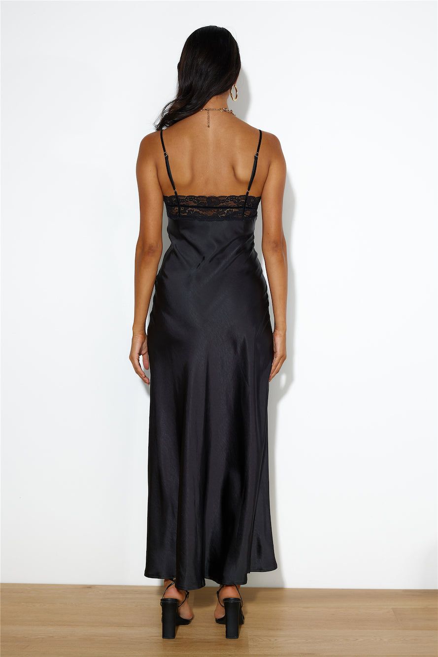 Dreams Of Silk Maxi Dress Black sold by Hello Molly product image thumbnail 5