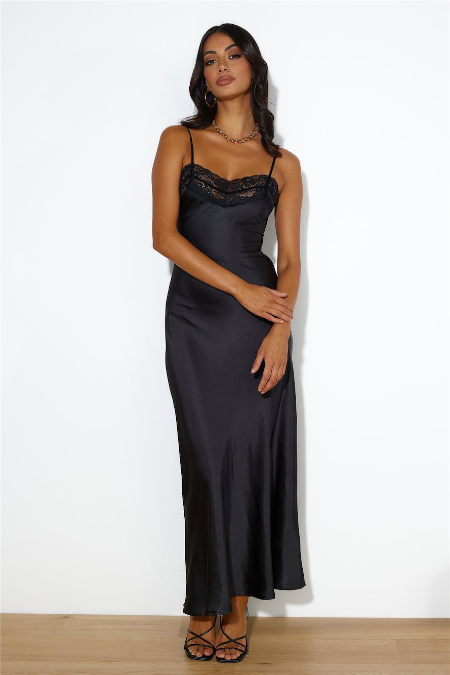 Dreams Of Silk Maxi Dress Black sold by Hello Molly product image thumbnail 2