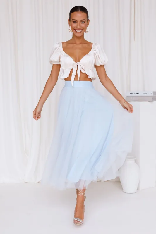 Keeping It Smart Midi Skirt Blue sold by Hello Molly