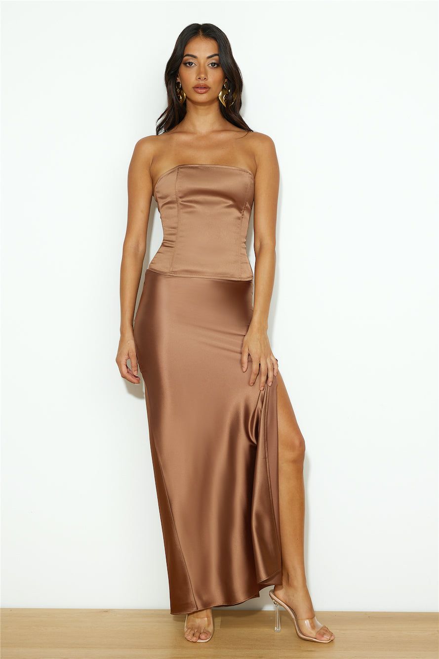 LIONESS Devon Maxi Skirt Russet sold by Hello Molly product image thumbnail 2