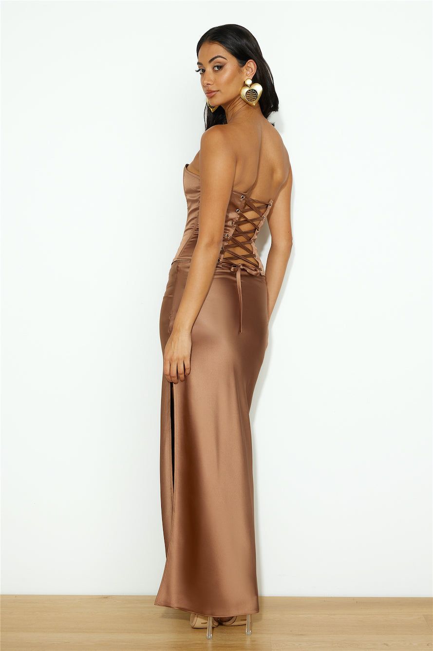 LIONESS Devon Maxi Skirt Russet sold by Hello Molly product image thumbnail 4