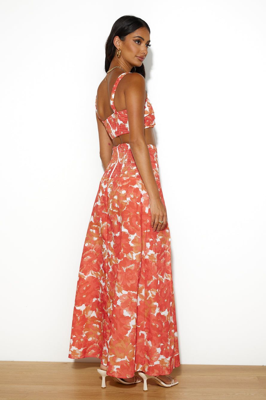 Dancing Under The Glow Maxi Skirt Orange sold by Hello Molly product image thumbnail 4