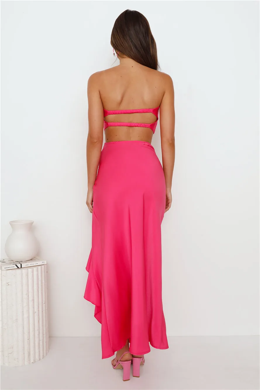 Diary Of Secrets Satin Maxi Skirt Pink sold by Hello Molly product image thumbnail 4