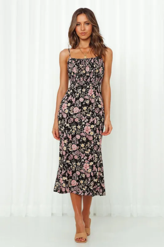 Run Away Midi Dress Black sold by Hello Molly