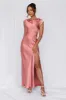 HELLO MOLLY The Valentina Cap Sleeve Satin Maxi Dress Rose sold by Hello Molly