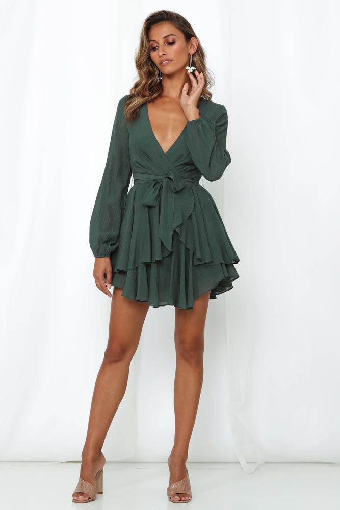 Etta Dress Green sold by Hello Molly