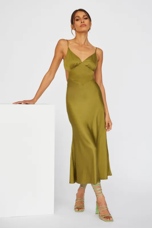 Sunrise Street Midi Dress Green sold by Hello Molly