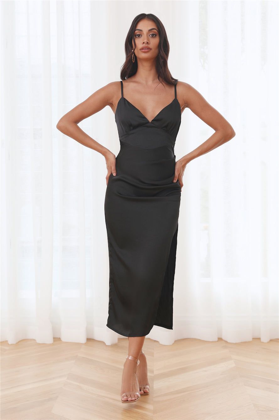All About Style Midi Dress Black sold by Hello Molly