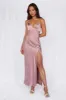 HELLO MOLLY The Sophia Satin Maxi Dress Dusty Pink sold by Hello Molly