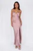 HELLO MOLLY The Sophia Satin Maxi Dress Dusty Pink sold by Hello Molly