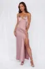 HELLO MOLLY The Sophia Satin Maxi Dress Dusty Pink sold by Hello Molly