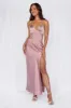 HELLO MOLLY The Sophia Satin Maxi Dress Dusty Pink sold by Hello Molly