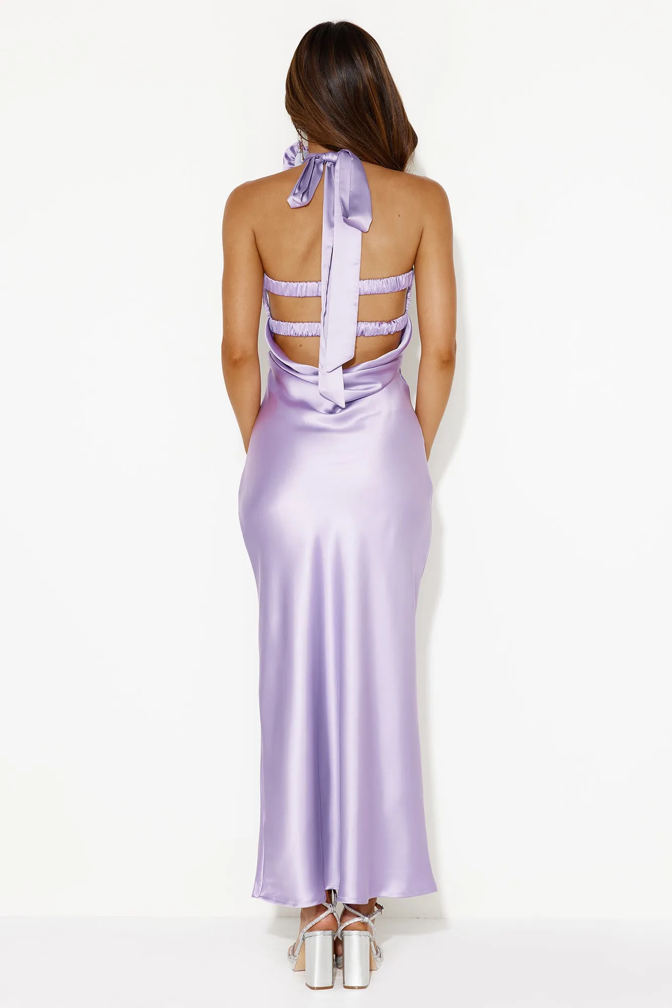 Trend Lover Satin Maxi Dress Lilac sold by Hello Molly product image thumbnail 5