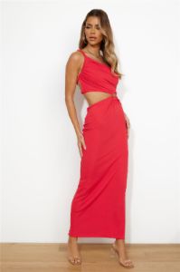 Sandy Retreats Maxi Dress Red sold by Hello Molly