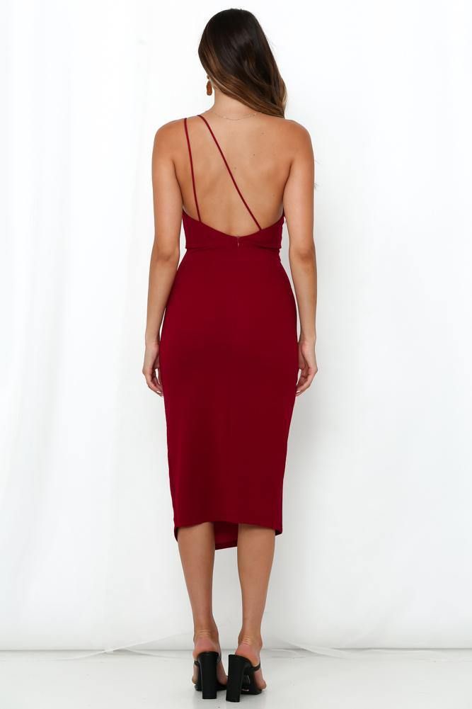 HELLO MOLLY Taking It Back Dress Maroon sold by Hello Molly product image thumbnail 5