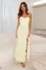 Fresh Scent Frill Maxi Dress Yellow sold by Hello Molly
