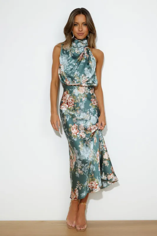 Faking It Maxi Dress Green sold by Hello Molly