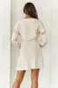 Indulging Ribbed Strapless Mini Dress Vanilla sold by Hello Molly