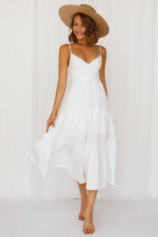 Vintage Queen Maxi Dress White sold by Hello Molly