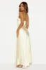Welcome Spring Satin Maxi Dress Yellow sold by Hello Molly
