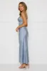 Lovers Engagement Silk Maxi Dress Steel sold by Hello Molly