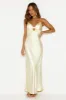 Welcome Spring Satin Maxi Dress Yellow sold by Hello Molly