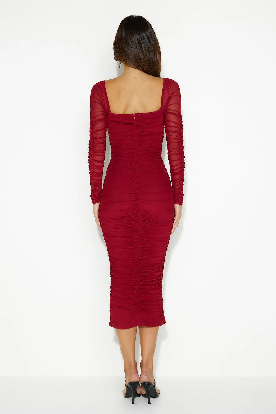 Changing Times Midi Dress Wine sold by Hello Molly product image thumbnail 5