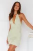 Club Shine Halter Mini Dress Sage sold by Hello Molly