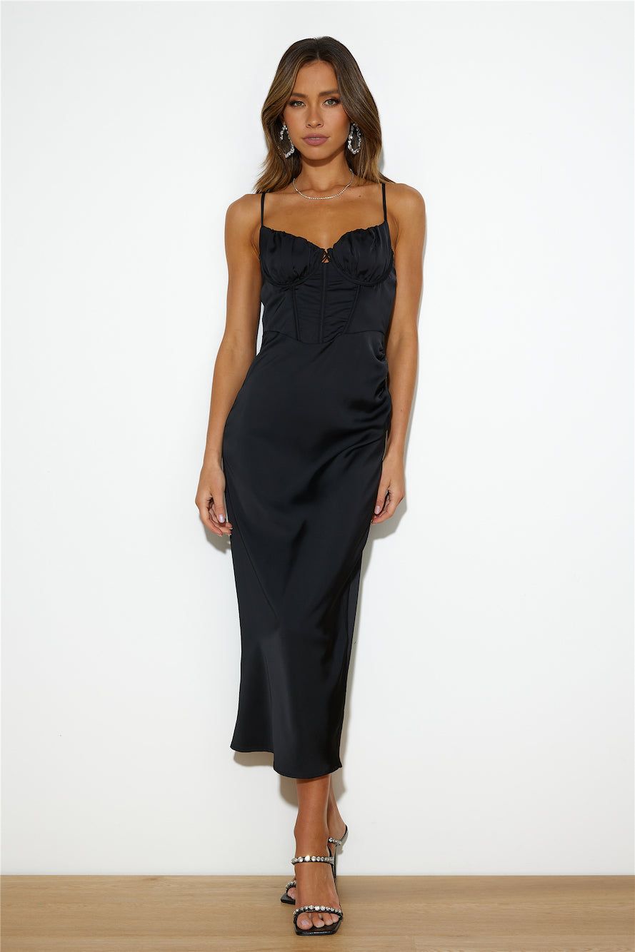 Ruled Over You Midi Dress Black sold by Hello Molly product image thumbnail 4