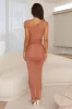 HELLO MOLLY Party Style Mesh Off Shoulder Midi Dress Blush sold by Hello Molly