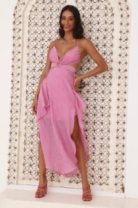 Season To Bloom Maxi Dress Pink sold by Hello Molly