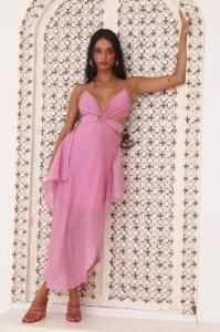 Season To Bloom Maxi Dress Pink sold by Hello Molly