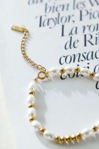 18k Gold Plated Sea Washed Pearls Bracelet Gold sold by Hello Molly