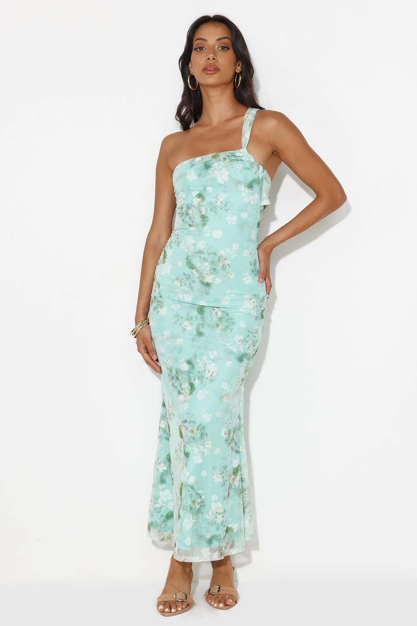 Lilly Grove One Shoulder Maxi Dress Green sold by Hello Molly product image thumbnail 2