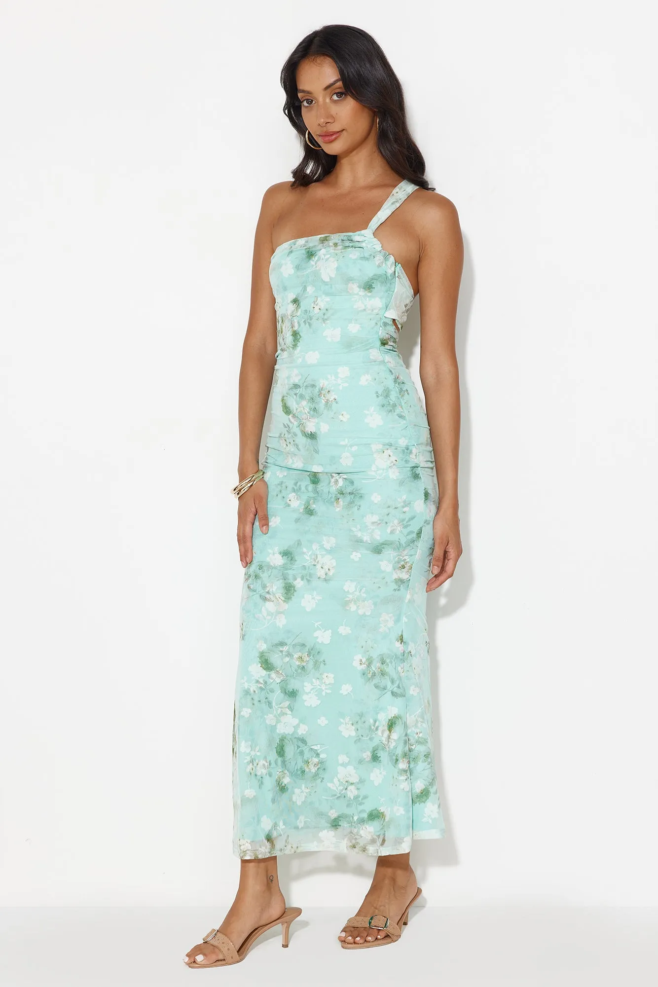 Lilly Grove One Shoulder Maxi Dress Green sold by Hello Molly product image thumbnail 3