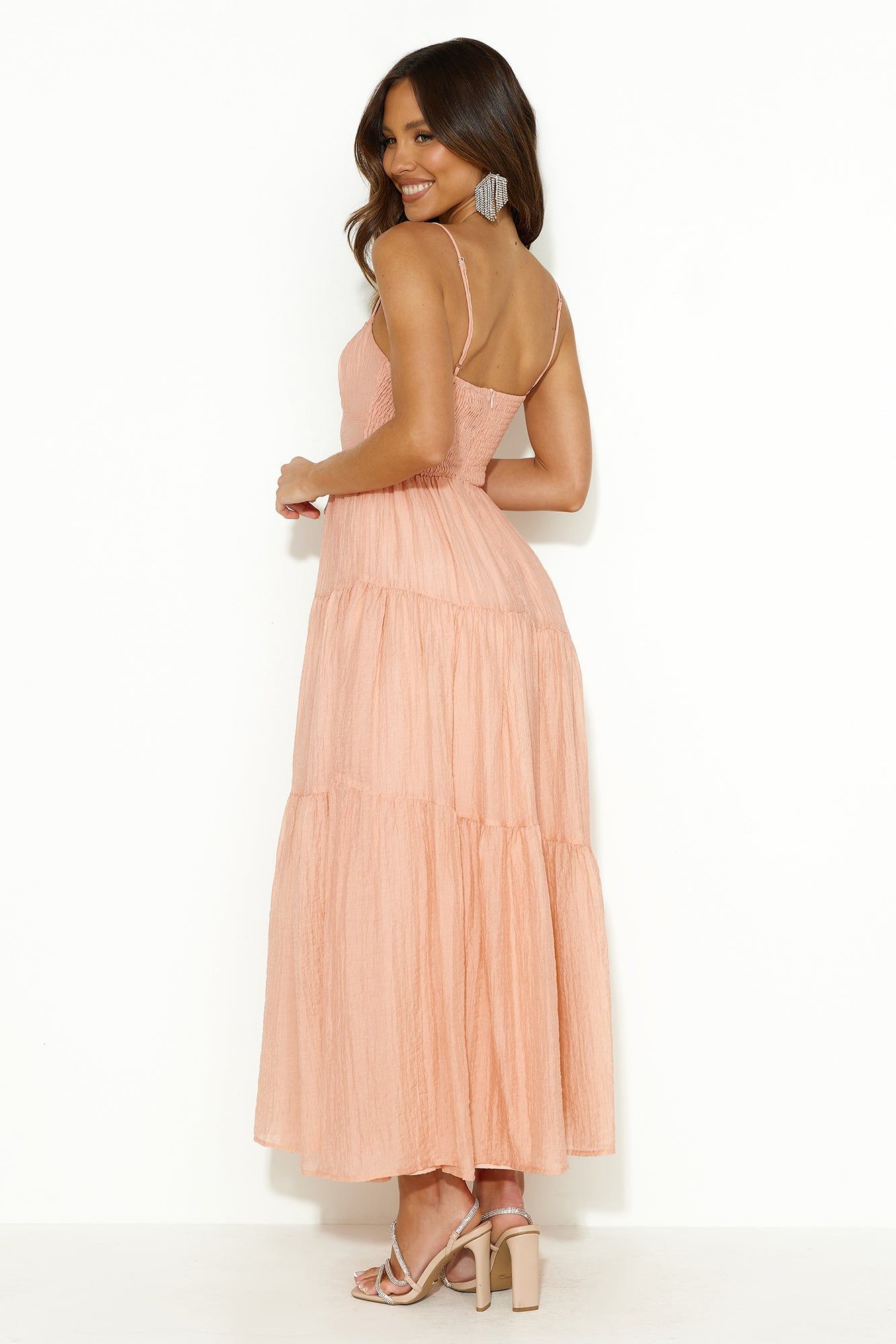 Summer Feels Maxi Dress Peach sold by Hello Molly product image thumbnail 5